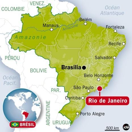 хаана нь Рио-де-Жанейро бразил дэлхийн газрын зураг
