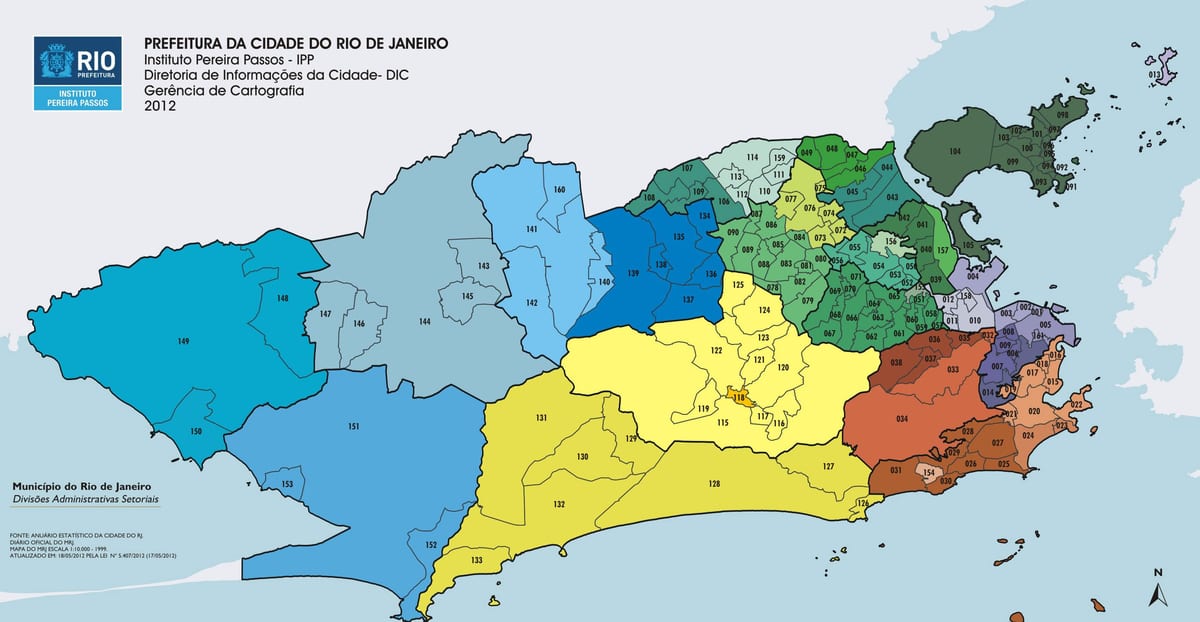 Рио-де-Жанейро arrondissement газрын зураг